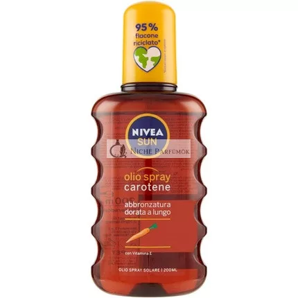 Nivea Slnečný Karoténový Olej Spray na Hlboké Opálenie a Hydratáciu Pleti, 200ml