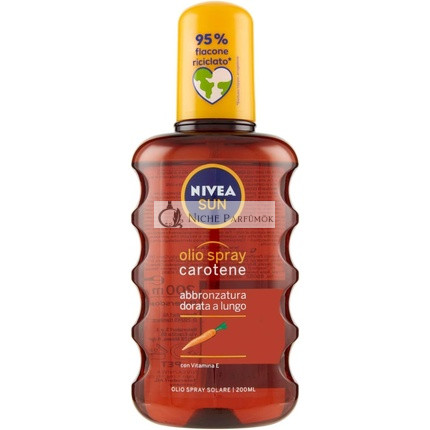 Nivea Slnečný Karoténový Olej Spray na Hlboké Opálenie a Hydratáciu Pleti, 200ml