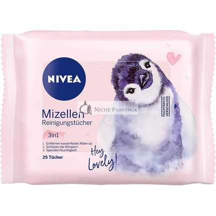 Nivea 3 v 1 Micelárne čistiace obrúsky - Jemné a odličovacie obrúsky, Hydratácia a ochrana