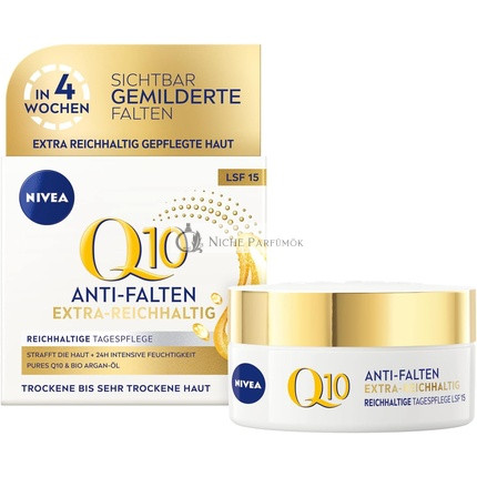 NIVEA Q10 POWER Denný Krém pre Suchú a Veľmi Suchú Pokožku, 50 ml