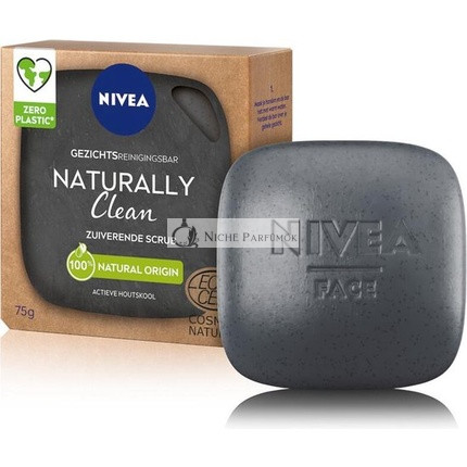 Nivea Prírodne Čistý Tvárový Mydlo Čistiaci Peeling, 75g