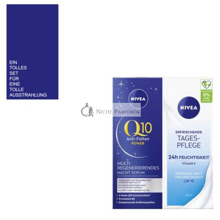 NIVEA Osviežujúca Denná Starostlivosť + Q10 Protiwrinkle Power Sérum