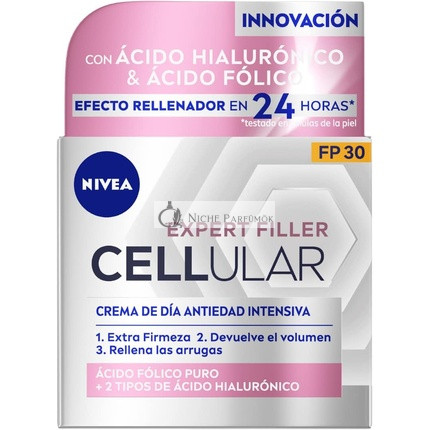 CELLULAR FILLER Hyalurónová a Kyselina listová Denný Krém SPF30, 50ml