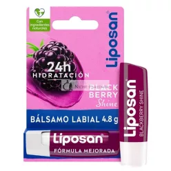   Liposan Blackberry Shine 4.8g Malinový Balzam na Pery Hydratačný Balzam na Krásne Mäkke Rty
