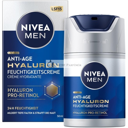 NIVEA MEN Anti-Age Hyaluron Hydratačný krém s Pro-Retinolom a SPF 15, 50ml