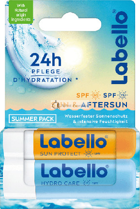 Labello Balzam na pery s ochranným faktorom Hydro Aftersun Letná mix súprava - 2 X 48 g