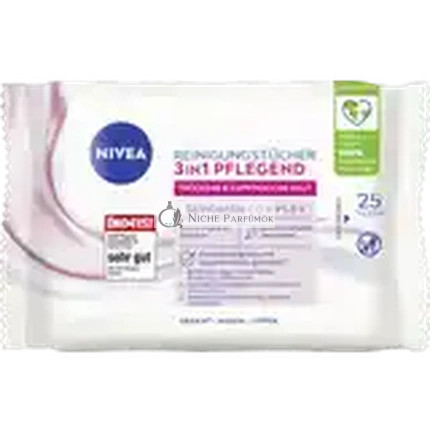 Nivea 3v1 Starostlivé čistiace obrúsky na suchú pleť