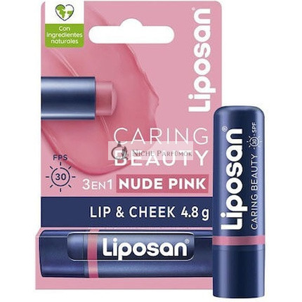 Liposan Caring Beauty Nude Pink Hydratačný balzam na pery SPF30 - 48 gramov