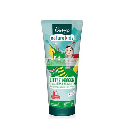 Kneipp Naturkind Drachenkraft Šampón a Sprchový Gél - Šampón a Sprchový Gél pre Deti s Malým Drakom - 2 v 1 Detský Sprchový Gél s Ovocnou Príchuťou - Bez Slz a Ľahko Rozčesateľný - Vegánsky, 200ml
