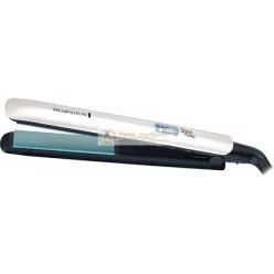   Remington Shine Therapy Žehlička na Vlasy S8500 s Vysokokvalitným Keramickým Povrchom Obohateným o Mikro Častice pre Viac Lesku - Marocký Argánový Olej a Vitamín E - LCD Displej, 150-230°C