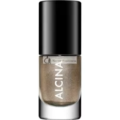   ALCINA Farba na nechty Metalická Bronz - Ľahká a Bezpruhová Aplikácia so Špeciálne Tvarovaným Štetcom - Brilliantne, Intenzívne Pigmentované a Dlhodobé Nechty - Metalický Odtieň - Chrómové Nechty