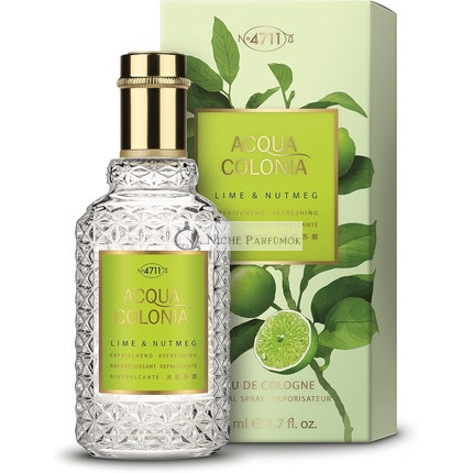 4711 Acqua Colonia Limetka a Muškátový oriešok Unisex Eau de Cologne Spray, 50ml