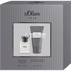   S.Oliver For Him Eau de Toilette Spray a sprchový gél, 30ml a 75ml