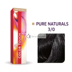   Wella Professionals Color Touch Pure Naturals profesionálna demi-permanentná farba na vlasy s multi-rozmernym efektom 3/0 60 ml