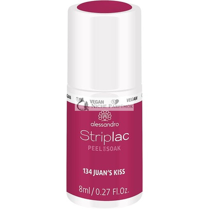 alessandro Striplac Peel or Soak Vegan Juan's Kiss Tmavo fialový LED lak na nechty 8ml
