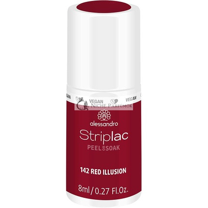 alessandro Striplac Peel or Soak Vegan LED Lak na nechty Rich Red, 8ml
