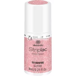   alessandro Striplac Peel or Soak Vegan Bonfire LED lak na nechty v ružovej, 8ml