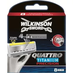Wilkinson Sword Quattro Titanium Presné Holiace Čepele