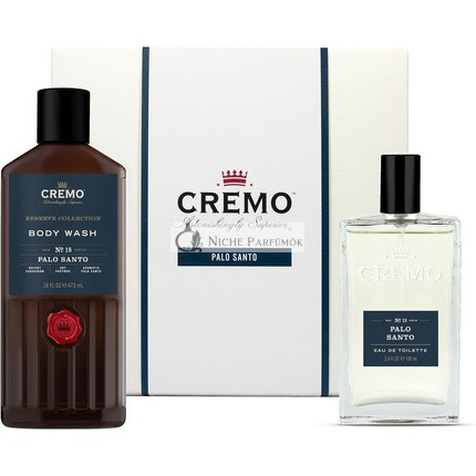 Cremo Palo Santo Darčekový set pre mužov Eau de Toilette 100ml, Telový umývací prostriedok 473ml