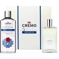   Cremo Citrus & Mint Leaf darčeková sada pre mužov, Eau de Toilette 100ml + Telový umývací prostriedok 473ml