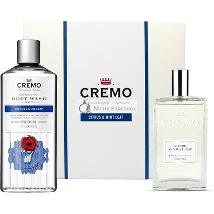 Cremo Citrus & Mint Leaf darčeková sada pre mužov, Eau de Toilette 100ml + Telový umývací prostriedok 473ml