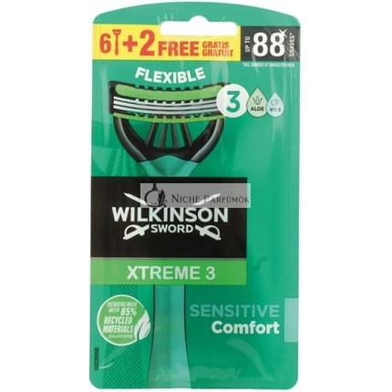 Wilkinson Extreme3 Sensitive Holiaci 6+2 - Balenie 8 kusov