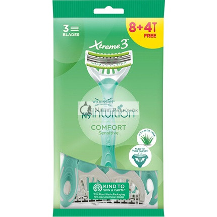 Jednorazový holiaci strojček pre ženy My Intuition Comfort Sensitive 8 + 4 ks