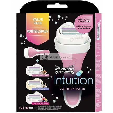 Wilkinson Sword Intuition Letná Rôznorodosť Holiace Čepele s Dámskou Holiacou Žiletkou 4 Kusy