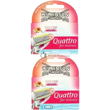 Wilkinson Sword Quattro pre ženy, žiletky 3 žiletky