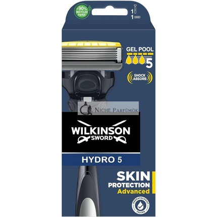 Wilkinson Sword Hydro 5 Ochrana pleti pre mužov, pokročilá rukoväť + 1 náhradná čepeľ