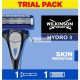 Wilkinson Sword Hydro 3 Ochranný holiaci strojček pre mužov s rukoväťou + 1 náhradná čepeľ