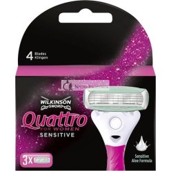 Wilkinson Sword Quattro pre ženy citlivé 3 holiace čepele