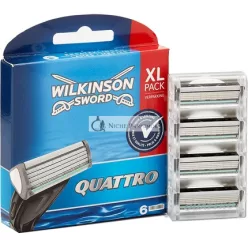 Wilkinson Sword Quattro Pánske Holiace Čepele 6 Kusov