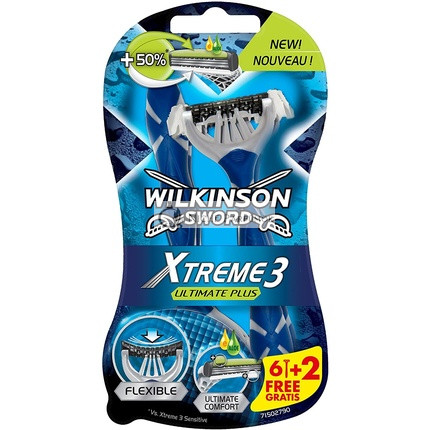 Wilkinson Sword Xtreme 3 Ultimate Plus Jednorazová Holiaca Čepeľ