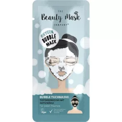   The Beauty Mask Company Oxidový Bublinkový Maska Čistiaca Tkaninová Maska s Aktivovaným Uhlím, 25g