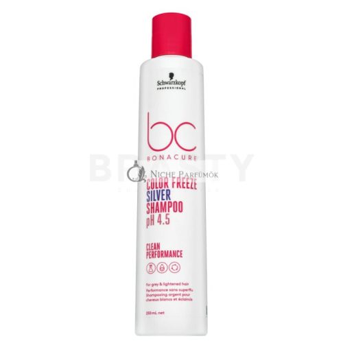 Schwarzkopf Professional BC Bonacure Color Freeze Silver Shampoo pH 4.5 Clean Performance tónovací šampon pre platinovo blond a šedivé vlasy 250 ml