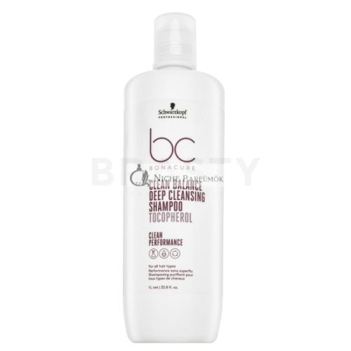 Schwarzkopf Professional BC Bonacure Clean Balance Deep Cleansing Shampoo Tocopherol hĺbkovo čistiaci šampón pre všetky typy vlasov 1000 ml