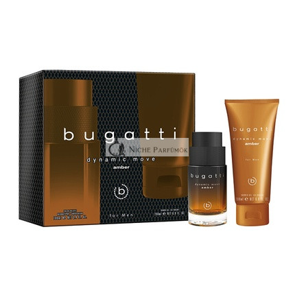Bugatti Dynamic Move Amber - Eau De Toilette a Sprchový gél, 100 ml a 200 ml