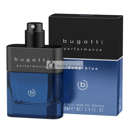 Bugatti Performance Deep Blue - 100ml Pánsky Eau de Toilette - Bergamotka, Čierne korenie, Santalové drevo, Pižmo, Jantár