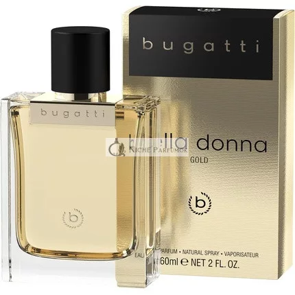 Bugatti Bella Donna Dámsky Parfém Gold EDP, 60ml, Kvetinovo-Ovocný, Pre Všetky Vekové Kategórie a Príležitosti