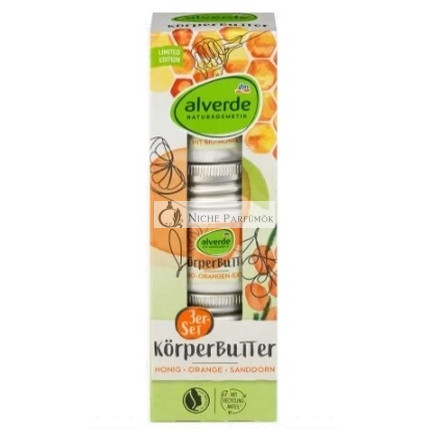 Alverde Energizujúci Telový maslo Cestovná sada - 3 X 50ml