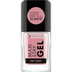   Catrice Maxi Stay Gel Top Coat Priehľadný Dlhodobý Lesklý Vegánsky Lak na Nechty, 10.5ml