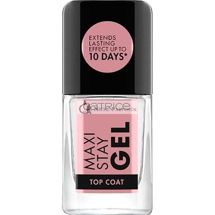 Catrice Maxi Stay Gel Top Coat Priehľadný Dlhodobý Lesklý Vegánsky Lak na Nechty, 10.5ml