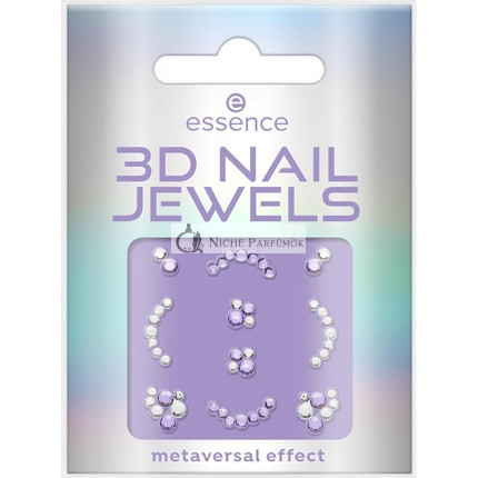 Essence 3D Nechtové Drahokamy Fialové Nálepky 10ks