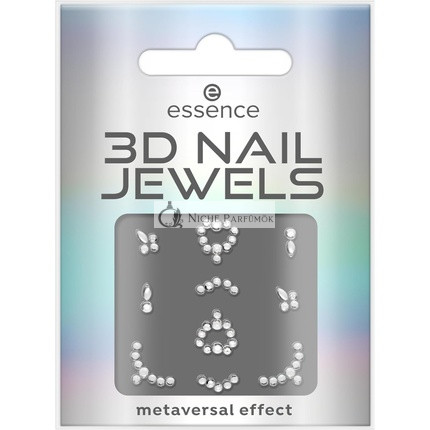 Essence 3D Nechtové Nálepky Strieborné 10ks