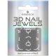 Essence 3D Nechtové Nálepky Strieborné 10ks