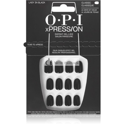 OPI xPRESSON Umelé Nechty - Dama v Čiernej, 30 ks