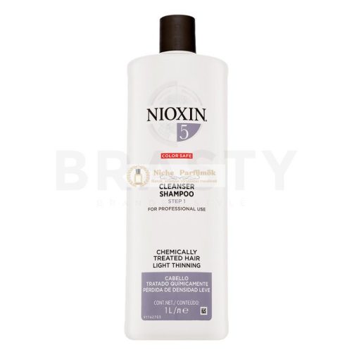 Nioxin System 5 Cleanser Shampoo tisztító sampon kémiailag kezelt hajra 1000 ml