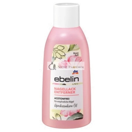 Ebelin Odstráňovač laku na nechty bez acetónu s vôňou ruže - 200ml