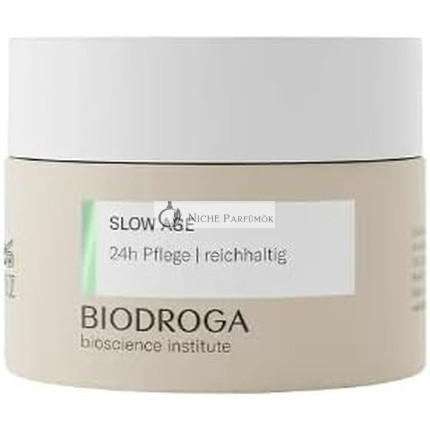 BIODROGA Bioscience Institute Slow Age 24H Starostlivosť Bohatá 50ml, Anti-Aging Hydratačný Krém, Znižuje Linky a Vrásky, Dáva Energiu s Čiernym Lesným Komplexom pre Vitalitu Pleti